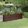 vidaXL Garden Raised Bed Galvanised Steel 260x40x68 cm Brown