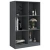 vidaXL Book Cabinet Grey 70x33x110 cm Solid Pinewood