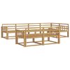 vidaXL Outdoor Sofa Set 8 pcs White Solid Acacia Wood