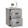 vidaXL Wall-mounted Bedside Cabinet Concrete Grey 41.5x36x53cm