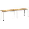 vidaXL Garden Bench 161 x 35 x 45 cm Solid Acacia Wood White