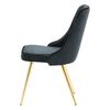 Venture Home Dining Chairs 2 pcs Velvet Deluxe Velvet Black and Brass