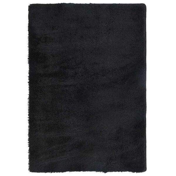 vidaXL Shaggy Rug High Pile NAVARRA Black 200x290 cm Polyester