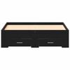 vidaXL Bed Frame with Drawer Black Oak 120 x 200 cm Engineered Wood