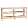 vidaXL Work Bench with Shelf Natural 181 x 50 x 80 cm Solid Pine Wood