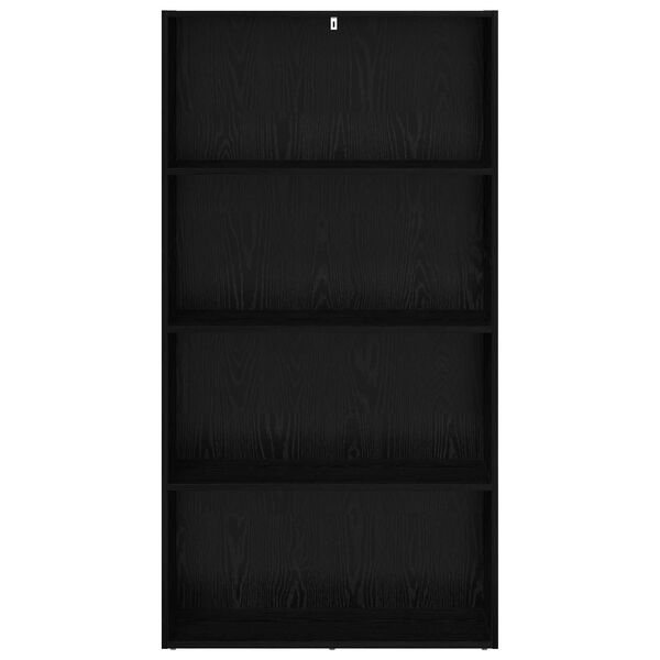 vidaXL Freestanding Bookshelf Black Oak 80 x 30 x 152 cm