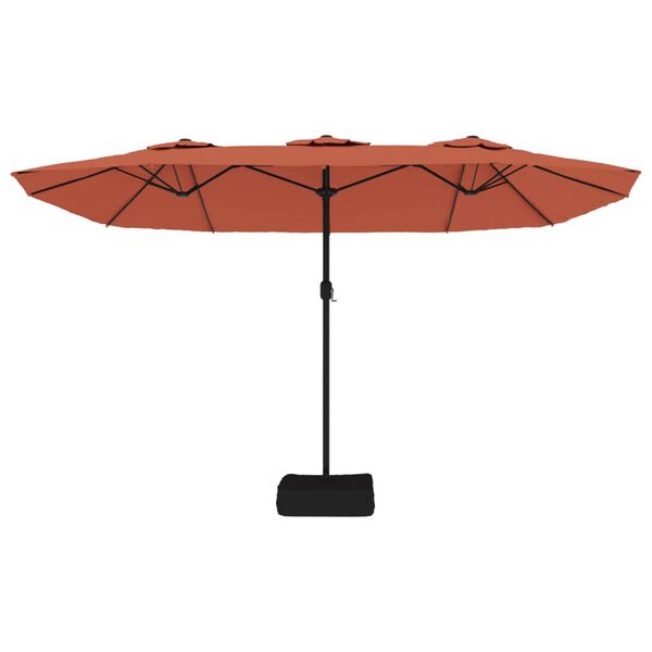 vidaXL Double-Head Garden Parasol Terracotta 449x265 cm