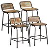 vidaXL Bar Stools 4 pcs 46x35.5x70 cm Solid Wood Reclaimed