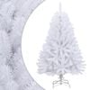 vidaXL Artificial Hinged Christmas Tree | White | PVC and Metal | Medium