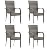 vidaXL 5 Piece Garden Dining Set Grey
