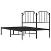 vidaXL Metal Bed Frame without Mattress with Headboard Black 120x200cm