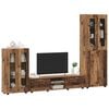 vidaXL TV Cabinet Set with Drawer FLORIN Old Wood Engineered Wood