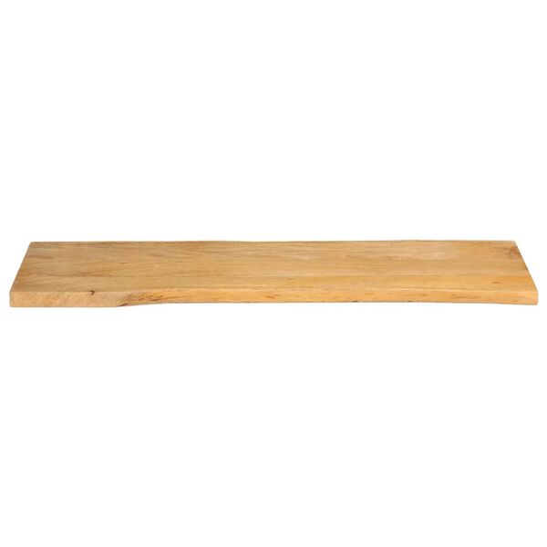 vidaXL Table Top 110x40x2.5 cm Live Edge Solid Wood Mango