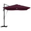 vidaXL Umbrella with LED Strip Lights Bordeaux Red 351 x 250 x 253 cm