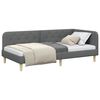 vidaXL Corner Bed Frame with Headboard Dark Grey 90 x 190 cm Fabric