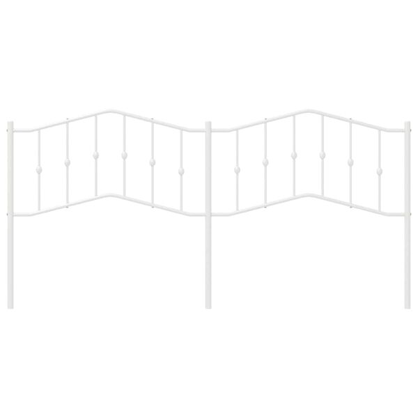 vidaXL Metal Headboard White 193 cm