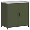 vidaXL Kitchen Storage Set 3 pcs Olive Green Cold-rolled Steel