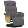 vidaXL Massage Recliner Chair Dark Grey 79 x 87 x 104.5 cm Fabric