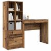 vidaXL Desk with Drawer 2 pcs Old Wood
