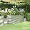 vidaXL Garden Raised Bed Galvanised Steel 152x40x68 cm Silver