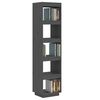 vidaXL Book Cabinet/Room Divider Grey 40x35x167 cm Solid Wood Pine