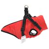 vidaXL Dog Coat with Harness Red S Fleece and Polyester