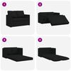 vidaXL Folding Sofa Bed Black 112 x 60 x 55 cm Fabric
