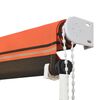 vidaXL Retractable Awning 350x150 cm Orange and Brown