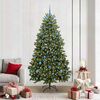 vidaXL Artificial Christmas Tree Green 210 cm PVC and Metal