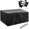 vidaXL Garden Furniture Covers 2pcs 6 Person Poly Rattan 240x140cm