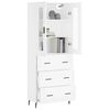 vidaXL Highboard White 69.5x34x180 cm Engineered Wood