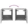 vidaXL TV Wall Cabinets with LED Lights 2 pcs Concrete Grey 30.5x35x30 cm