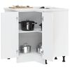 vidaXL Kitchen Corner Base Cabinet Porto High Gloss White Engineered Wood