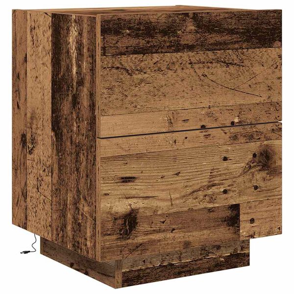 vidaXL Bedside Cabinet Old Wood 45 x 40 x 55 cm Engineered Wood
