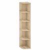 vidaXL Corner Shelf 5-Tier 25 x 31 x 131 cm Engineered Wood Sonoma Oak