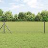 vidaXL Chain Link Fence Grey 25 x 0.4 m Steel