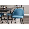 Venture Home Dining Chairs 2 pcs Velvet Velvet Black and Blue