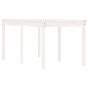 vidaXL Garden Table White 159.5x82.5x76 cm Solid Wood Pine