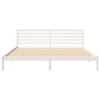 vidaXL Bed Frame with Headboard White 200 x 220 cm Solid Pine Wood