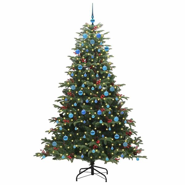 vidaXL Artificial Christmas Tree with 300 LEDs with Stand Green 210 cm