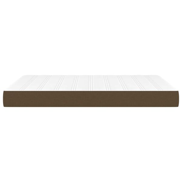 vidaXL Pocket Spring Bed Mattress Medium Dark Brown 140x190x20 cm Fabric
