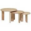 vidaXL Nesting Coffee Tables 3 pcs Black Solid Mango Wood