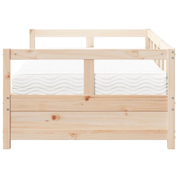 vidaXL Daybed with Mattress 80x200 cm Solid Wood Pine