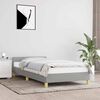 vidaXL Bed Frame without Mattress Light Grey 90x190cm Single Fabric