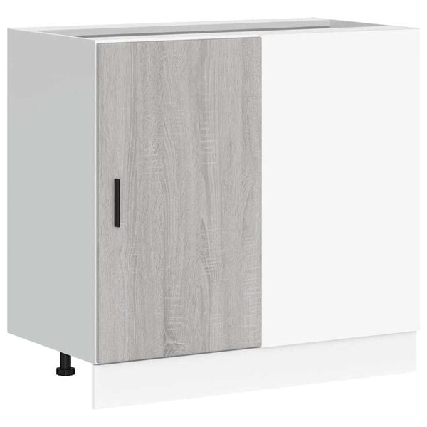 vidaXL Kitchen Base Cabinet Lyon Grey Sonoma Engineered Wood