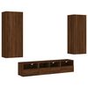 vidaXL 5 Piece TV Wall Units Brown Oak Engineered Wood
