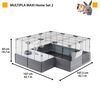 Ferplast Rabbit Cage Multipla Maxi 142.5x72x50 cm Black