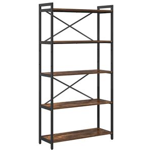 vidaXL Bookshelf 80 x 30 x 155 cm Engineered Wood Smoked Oak