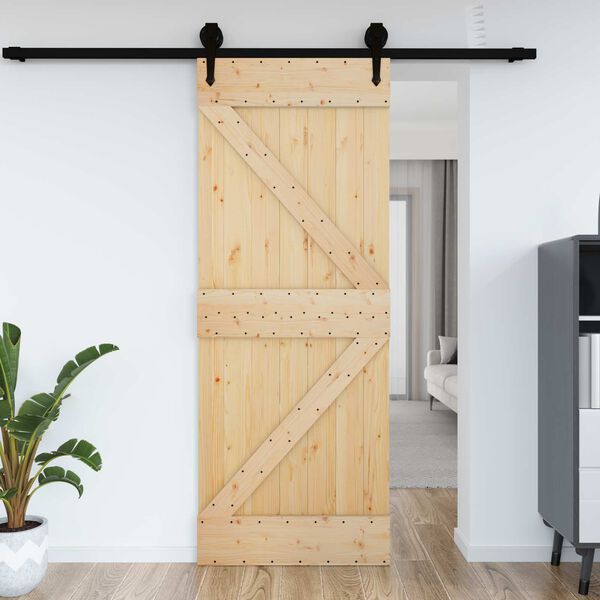 vidaXL Door NARVIK Natural 70 x 210 cm Solid Pine Wood