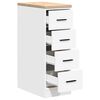 vidaXL Garage Storage Cabinet White 30x51x85 cm Solid Wood Pine